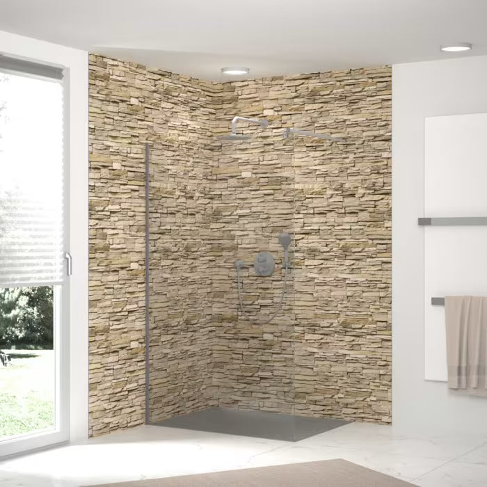 HSK RenoDeco Designplatte 100 x 255 cm - Marmor - classico-weiß - Hochglanz
