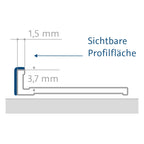 HSK RenoDeco Profile - Abschlussprofil flächenbündig - aluminium silber matt