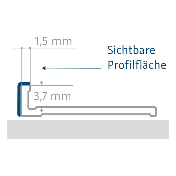 HSK RenoDeco Profile - Abschlussprofil flächenbündig - schwarz matt