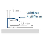 HSK RenoDeco Profile - Abschlussprofil gerade - chromoptik
