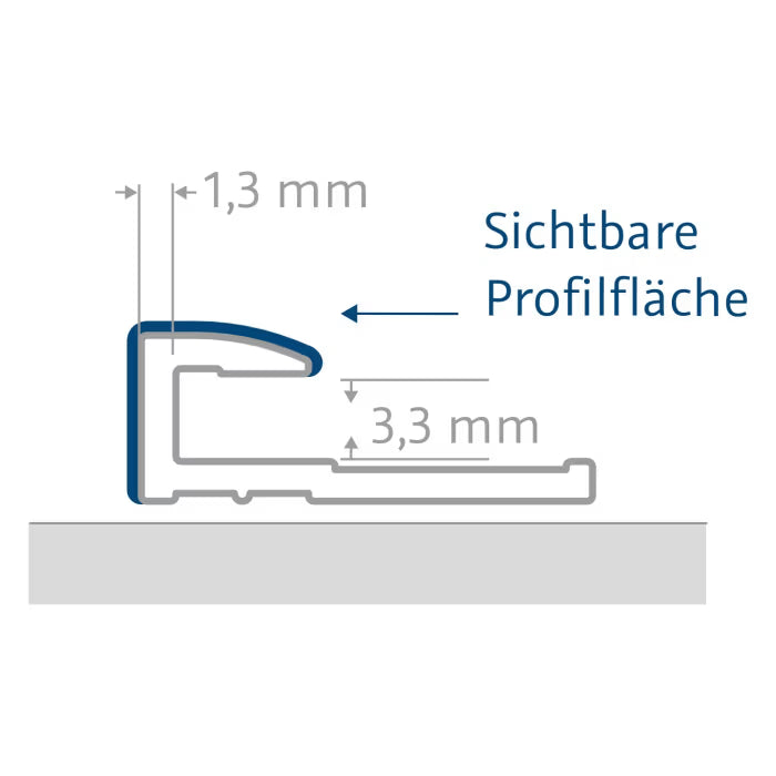 HSK RenoDeco Profile - Abschlussprofil gerade - chromoptik