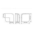 HSK RenoDeco Profile - Profil-Ecke 3D außen - chromoptik