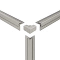 HSK RenoDeco Profile - Profil-Ecke 3D außen gerade - aluminium silber matt