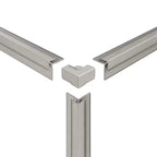 HSK RenoDeco Profile - Profil-Ecke 3D außen gerade - aluminium silber matt