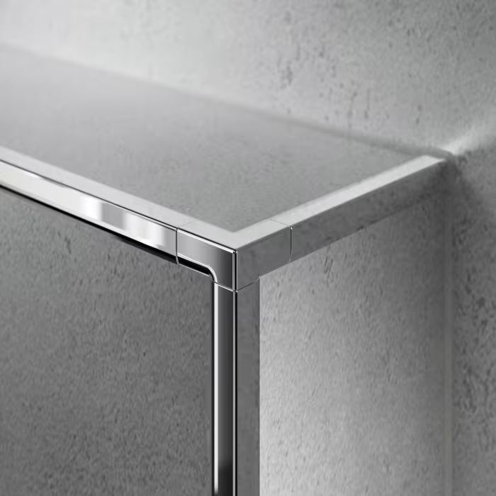 HSK RenoDeco Profile - Profil-Ecke 3D außen gerade - chromoptik