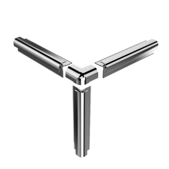 HSK RenoDeco Profile - Profil-Ecke 3D außen - chromoptik