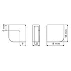 HSK RenoDeco Profile - Profil-Ecke Außenecke gerade - chromoptik
