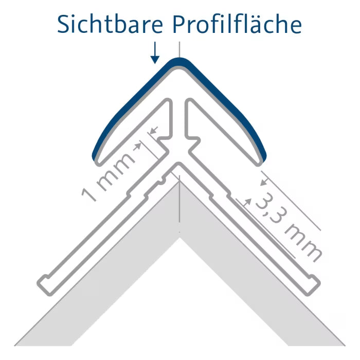 HSK RenoDeco Profile - Profil-Ecke außen gerade - chromoptik
