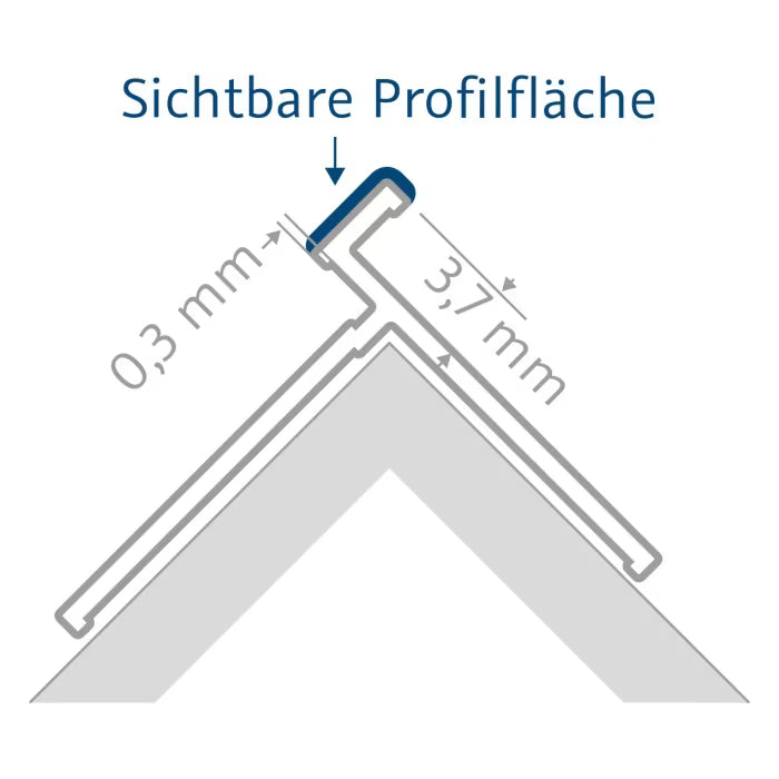 HSK RenoDeco Profile - Profil-Ecke außen flächenbündig - aluminium silber matt