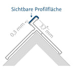 HSK RenoDeco Profile - Profil-Ecke außen flächenbündig - aluminium silber matt
