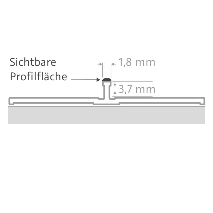 HSK RenoDeco Profile,Verbindungsprofil flächenbündig - aluminium silber matt