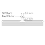 HSK RenoDeco Profile,Verbindungsprofil flächenbündig - schwarz matt