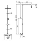 HSK Shower-Set Modell RS 200 Mix Kopfbrause flach und rund 30 cm