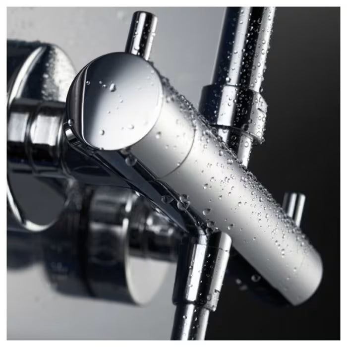 HSK Shower-Set Modell RS 200 mit Thermostat und Kopfbrause - flach und rund 30 cm