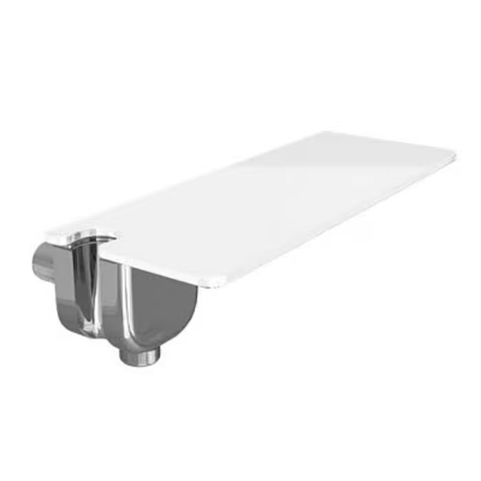 HSK Wandanschlussbogen mit Glasablage und Handbrausehalter - Weiß